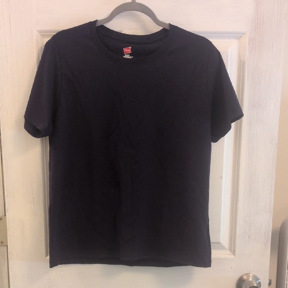 Hanes Women's Navy Short Sleeve Tee